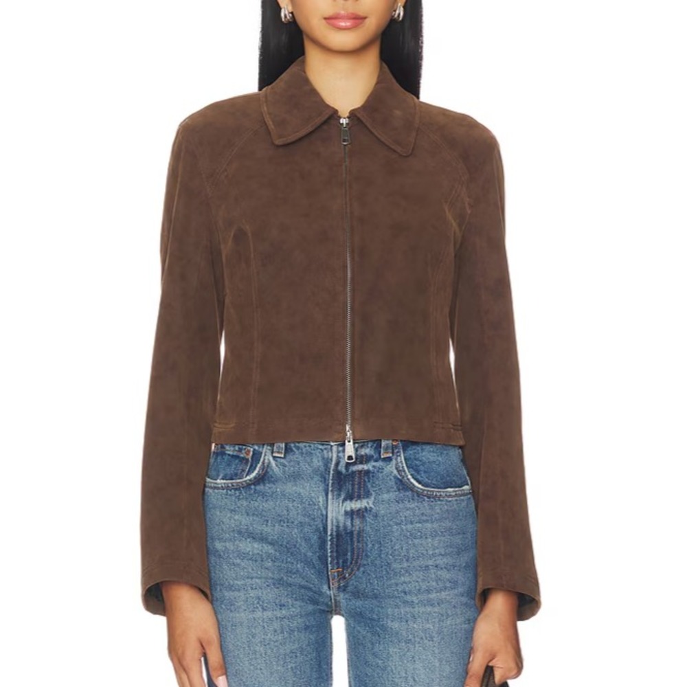 We The Free River Faux Suede Jacket In Double Espresso Size Small